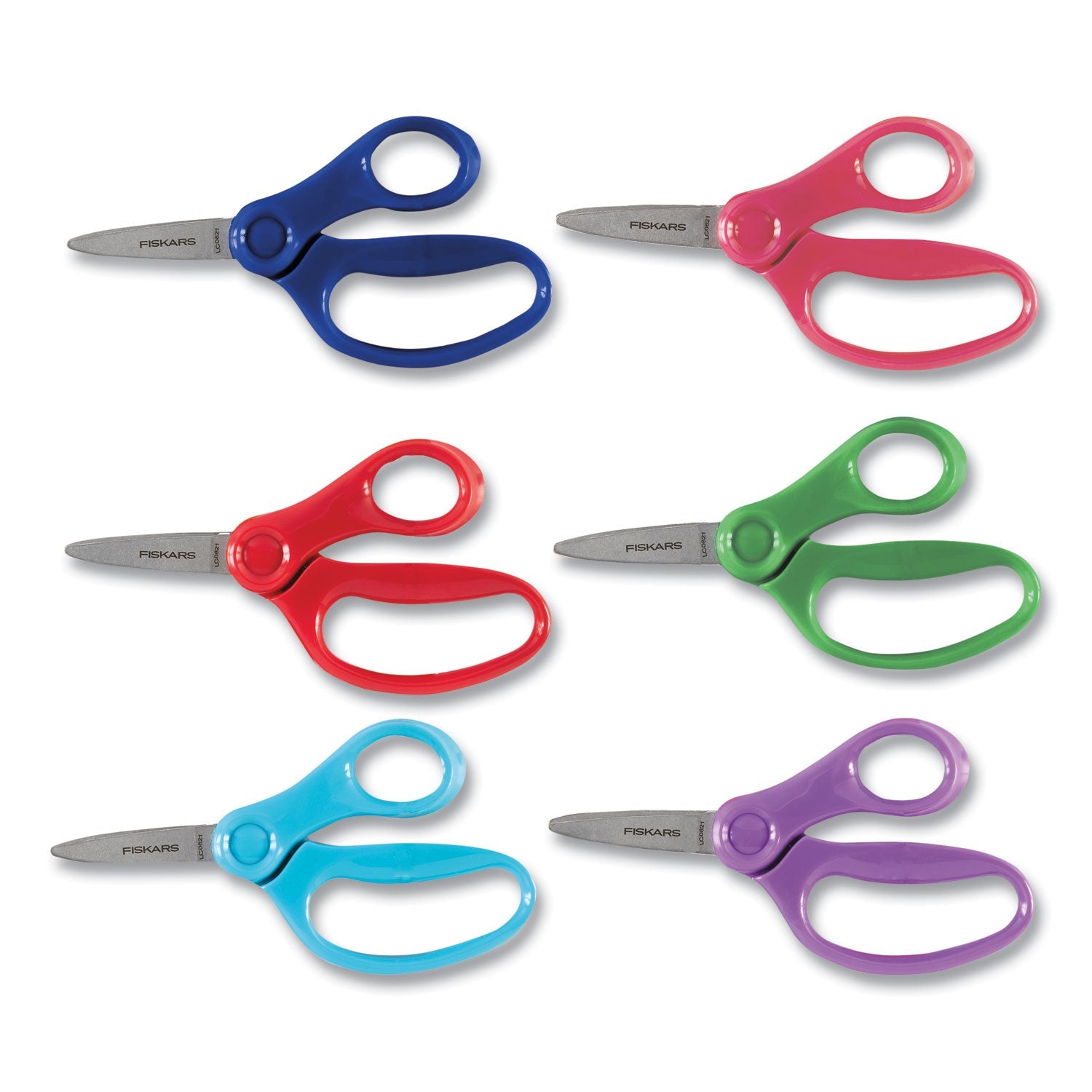 Fiskars® Kids Scissors, Pointed Tip, 5" Long, 1.75" Cut Length, Straight Handle, Randomly Assorted Handle Color