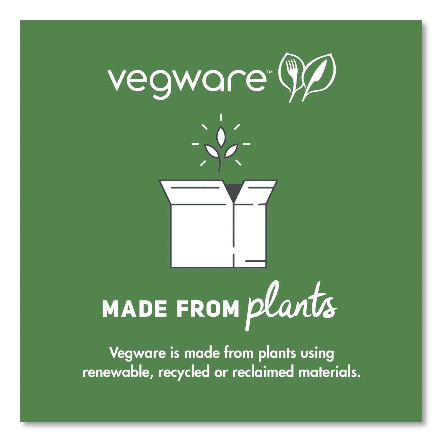 Vegware™ Nourish Molded Fiber Takeout Container, Compostable, 9 x 10 x 2, Natural, Sugarcane, 200/Carton
