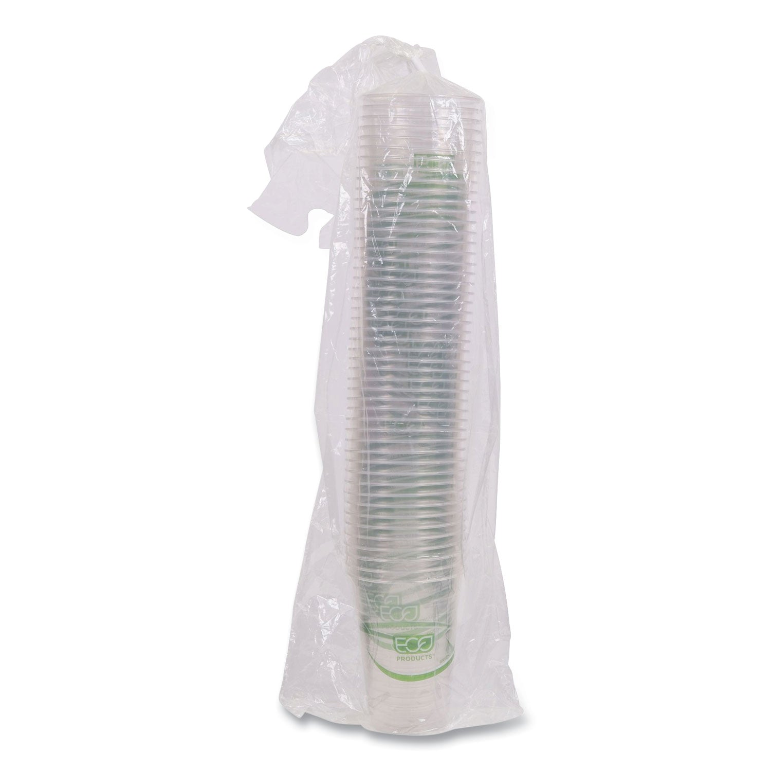Eco-Products® GreenStripe Renewable and Compostable Cold Cups, 16 oz, Plastic, Clear, 50/Pack, 20 Packs/Carton