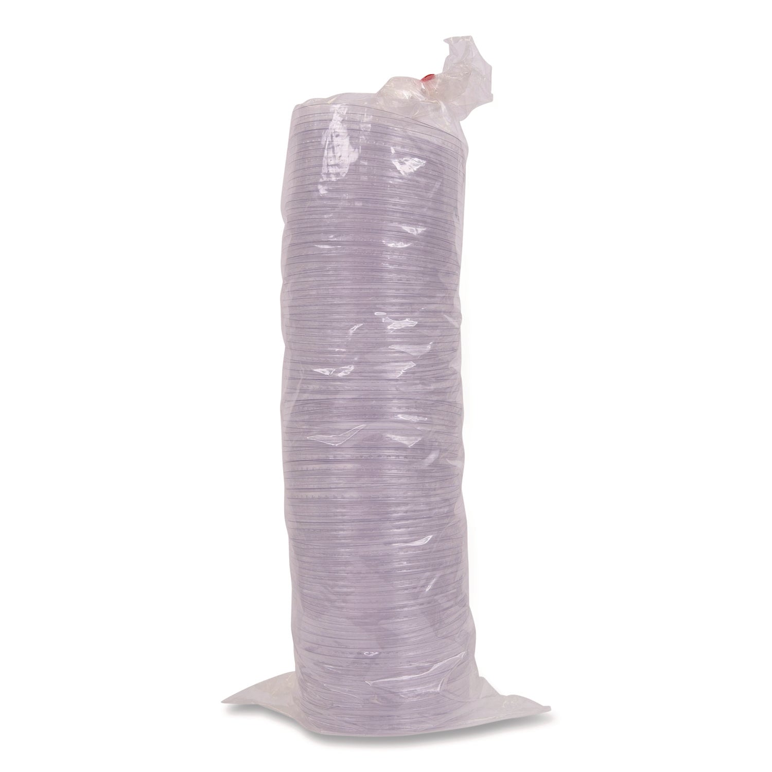 Eco-Products® GreenStripe Cold Cup Flat Lids, Fits 9 oz to 24 oz Cold Cups, Plastic, Clear, 100/Pack, 10 Packs/Carton