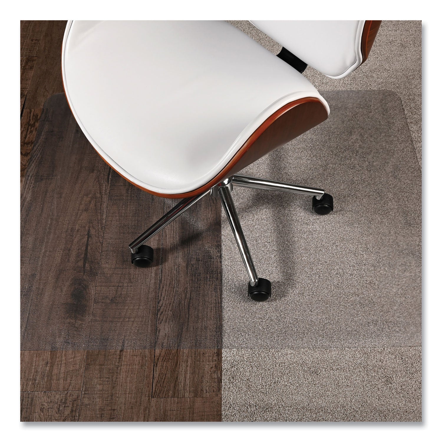 deflecto® SuperGrip Chair Mat, Rectangular, 36 x 48, Clear, 42/Pallet