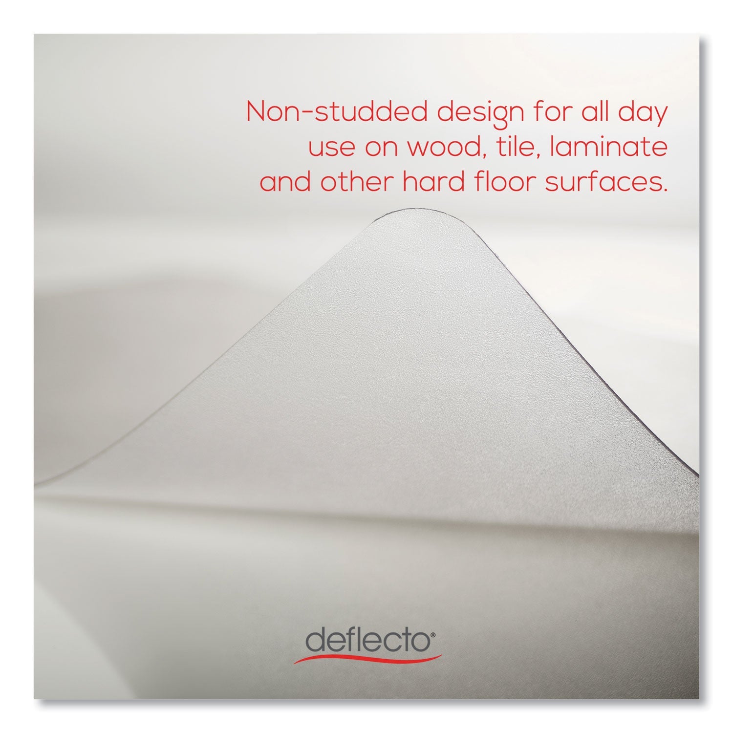 deflecto® EconoMat Antimicrobial Chair Mat, Lipped, 36 x 48, Clear