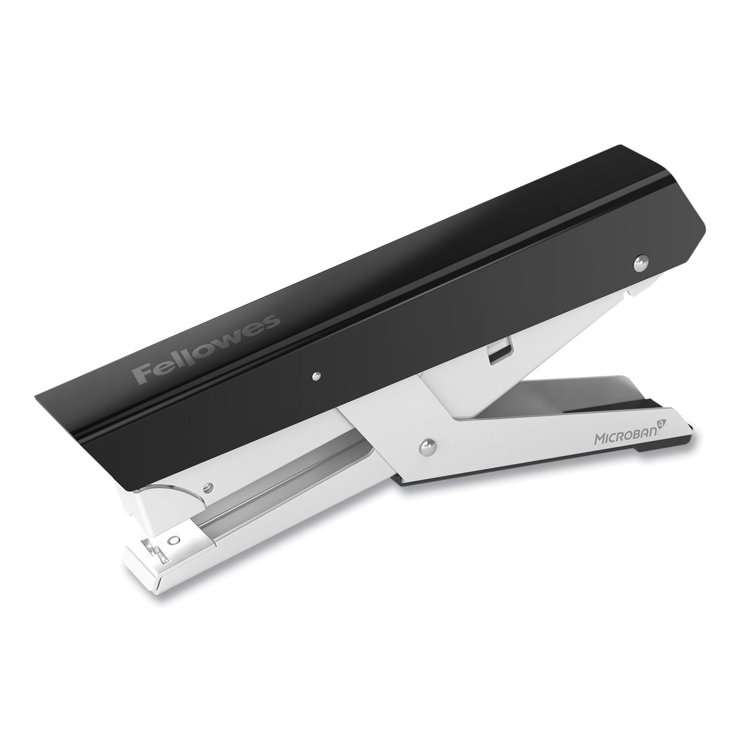 Fellowes® LX890 Handheld Plier Stapler with Antimicrobial Protection, 40-Sheet Capacity, 0.25"/0.31" Staples, Black/White
