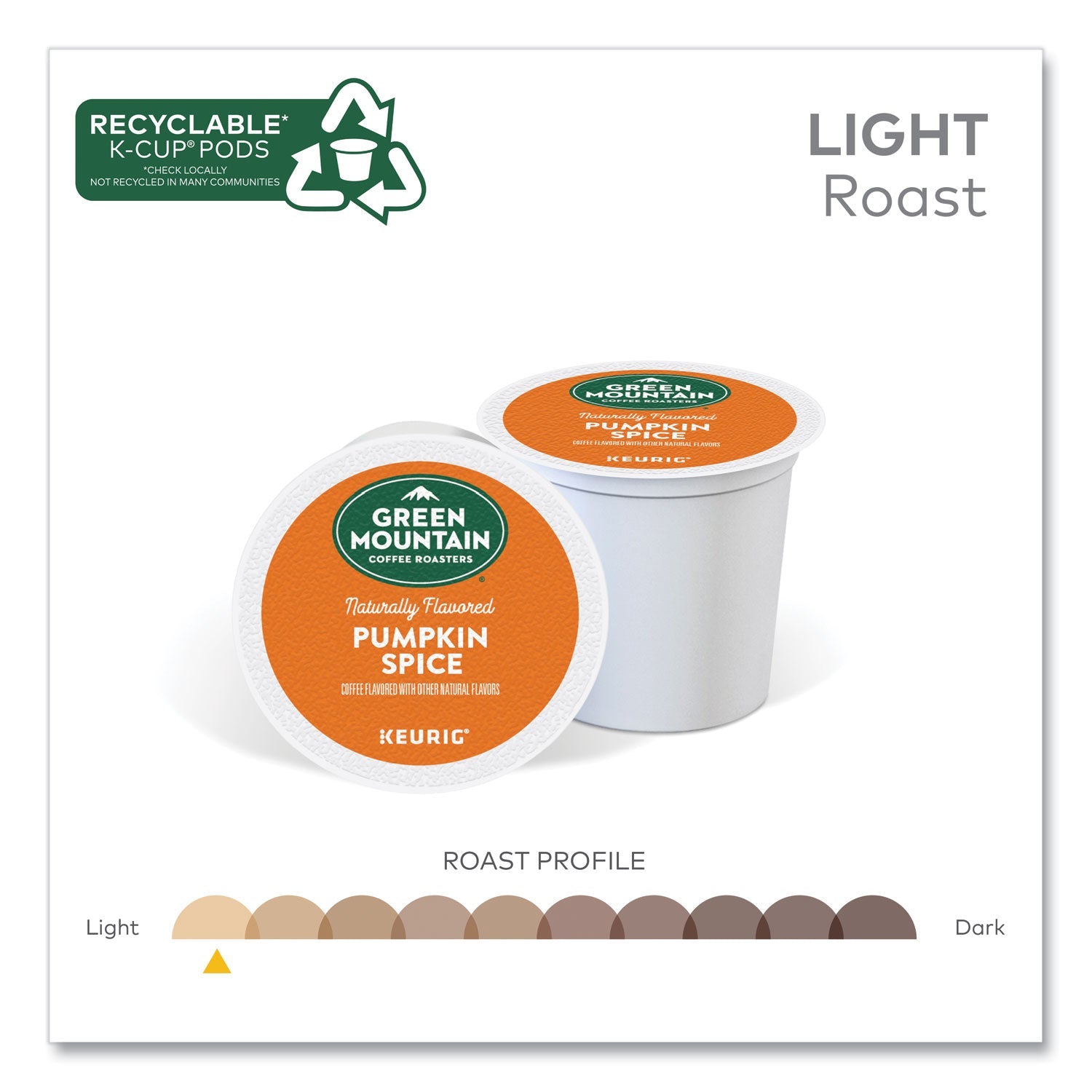 Green Mountain Coffee® Fair Trade Certified Pumpkin Spice Flavored Coffee K-Cups, 96/carton