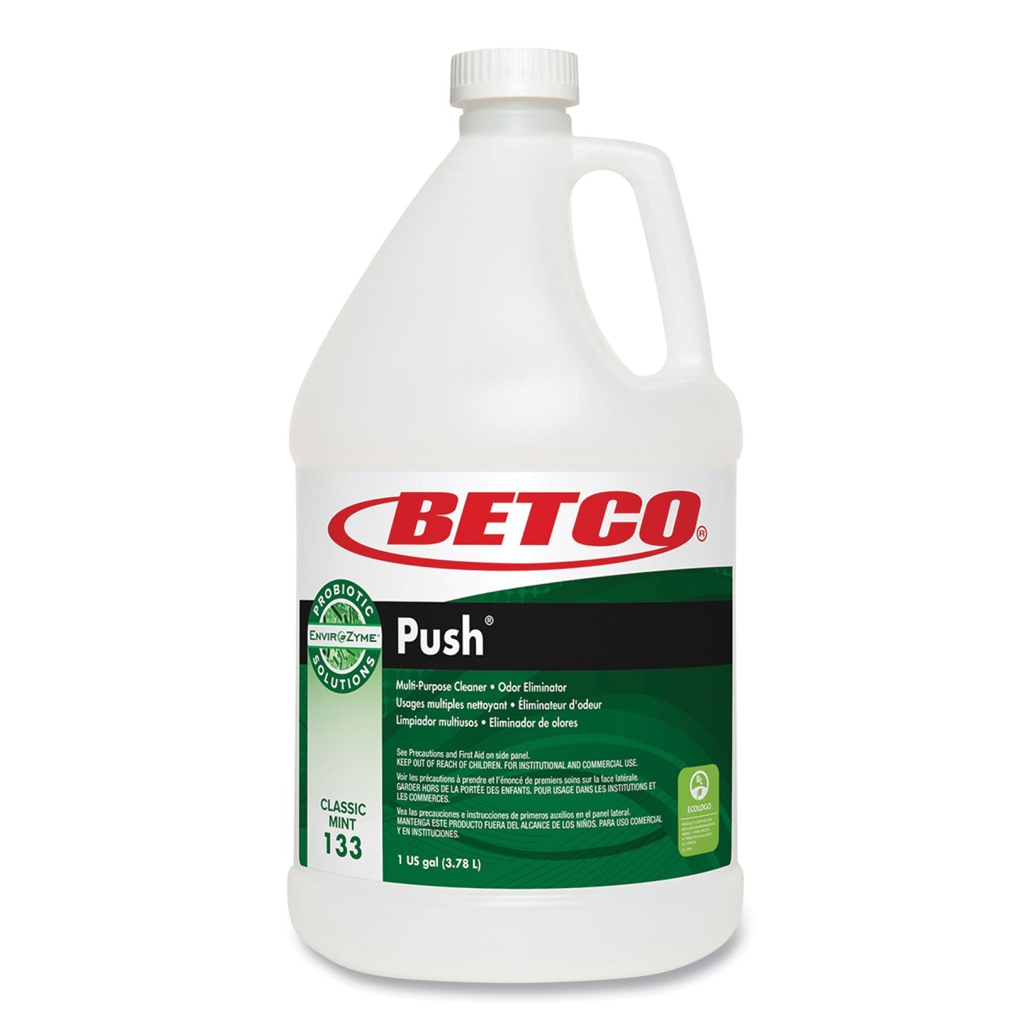 Betco® Green Earth Push Enzyme Multipurpose Cleaner, Mint Scent, 1 gal Bottle, 4/Carton