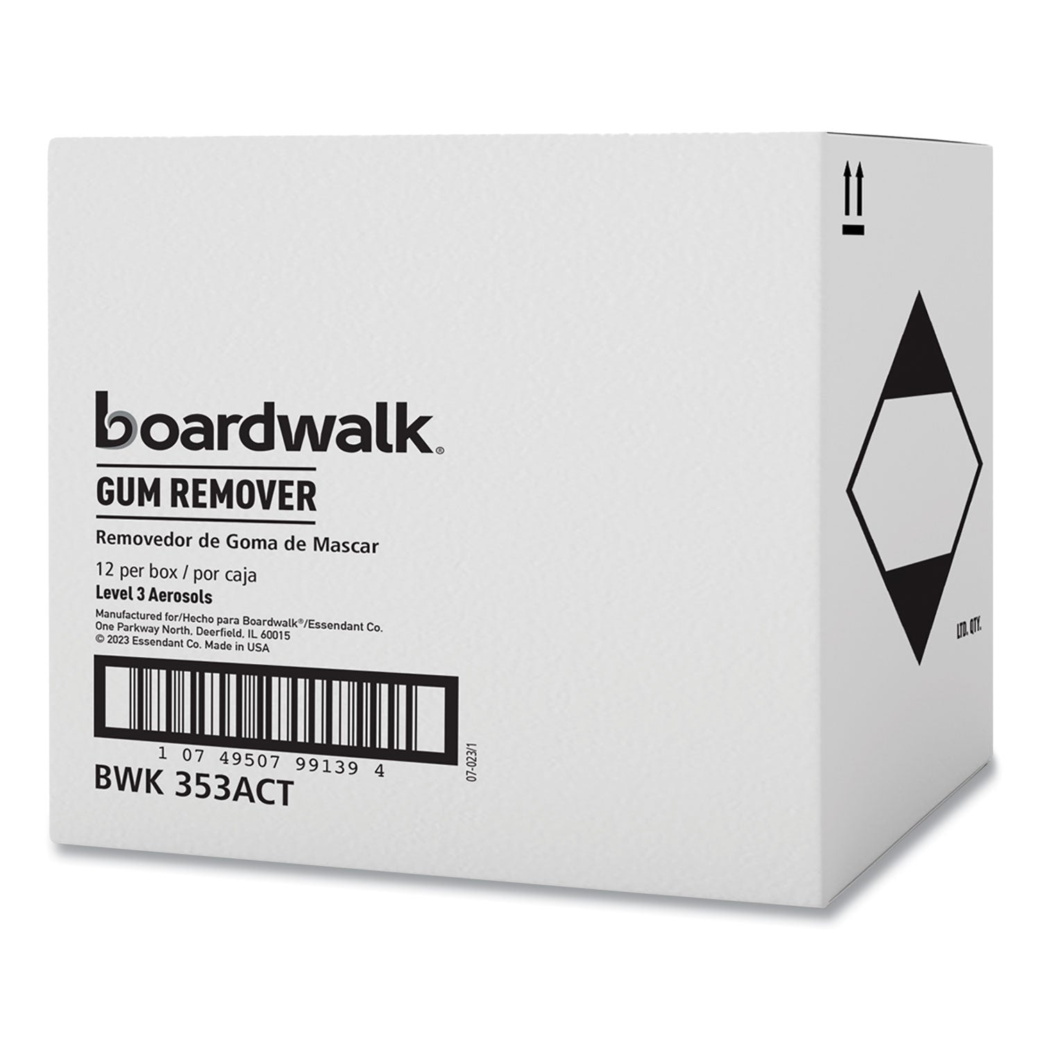 Boardwalk® Chewing Gum and Candle Wax Remover, Unscented, 6.5 oz Aerosol Spray, 12/Carton