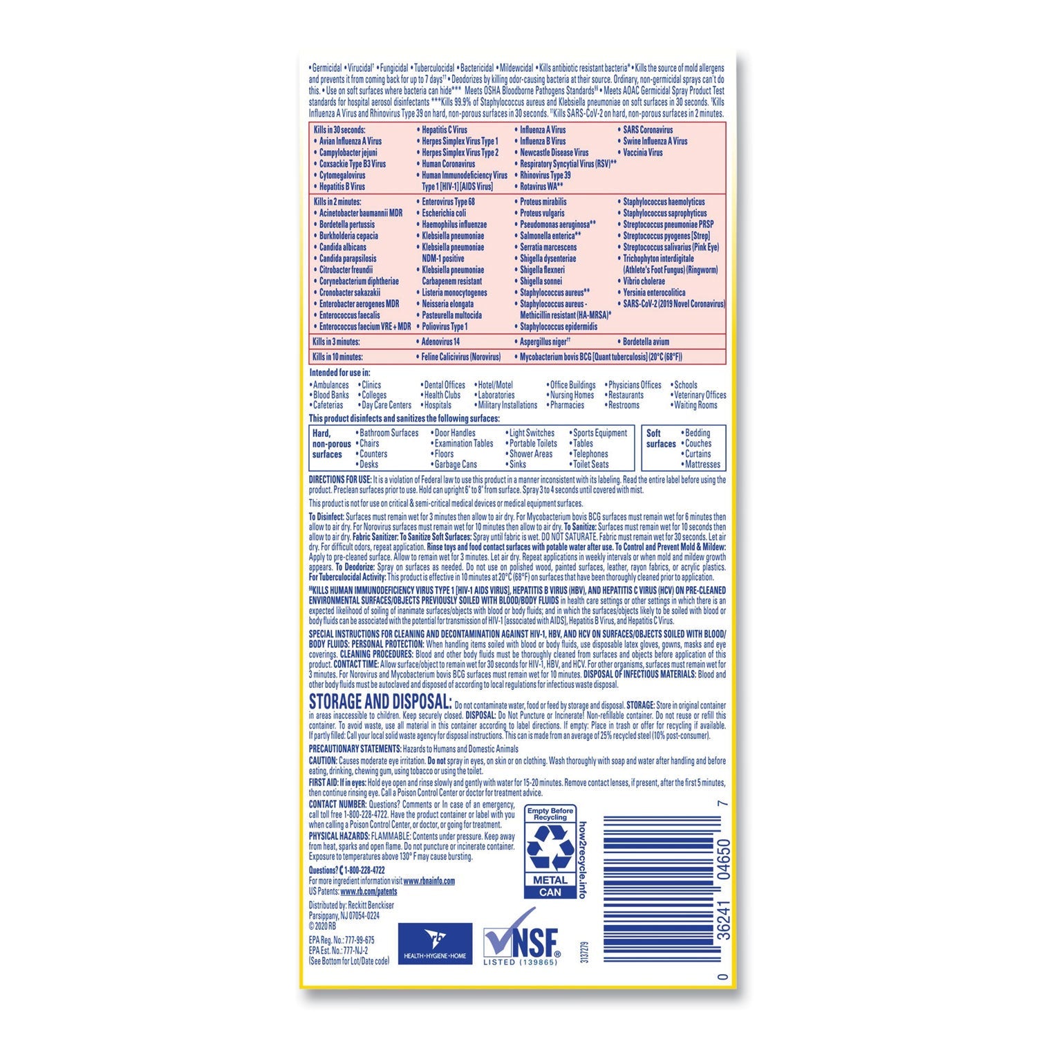 Professional LYSOL® Brand Disinfectant Spray, Original Scent, 19 Oz Aerosol Spray, 12/carton