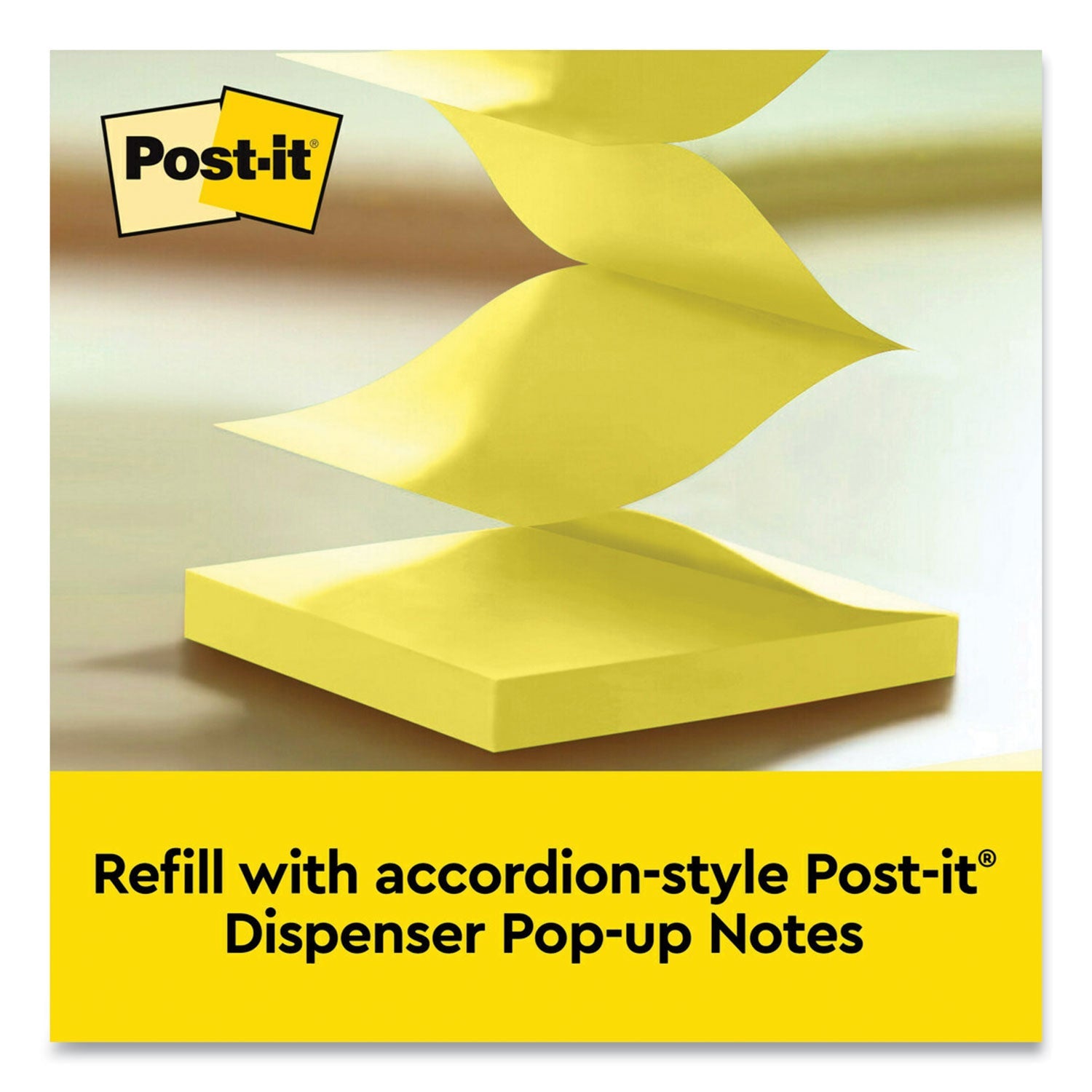 Post-it® Pop-up Notes Owl-Shaped Dispenser, For 3 x 3 Pads, Black, Includes 45-Sheet Citron Super Sticky Dispenser Pop-Up Pad