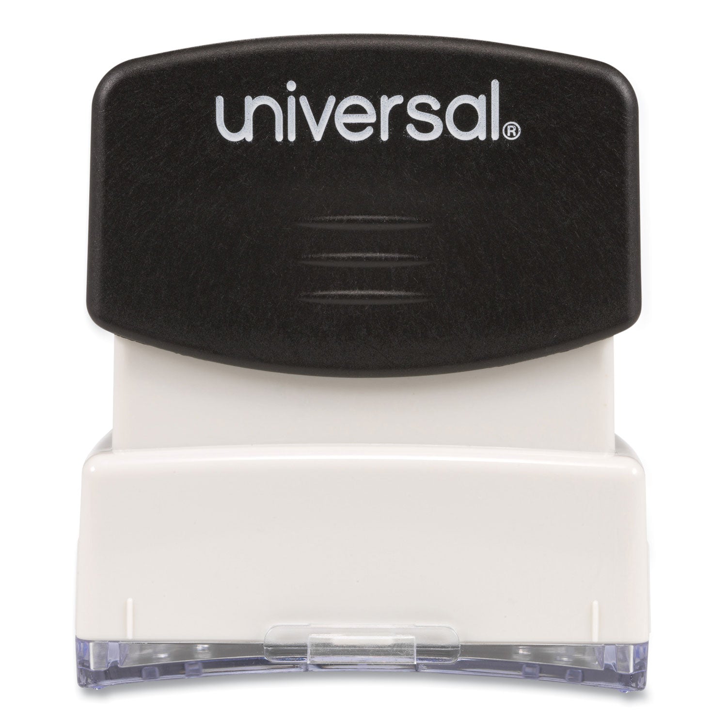 Universal® Message Stamp, Completed, Pre-Inked One-Color, Blue Ink