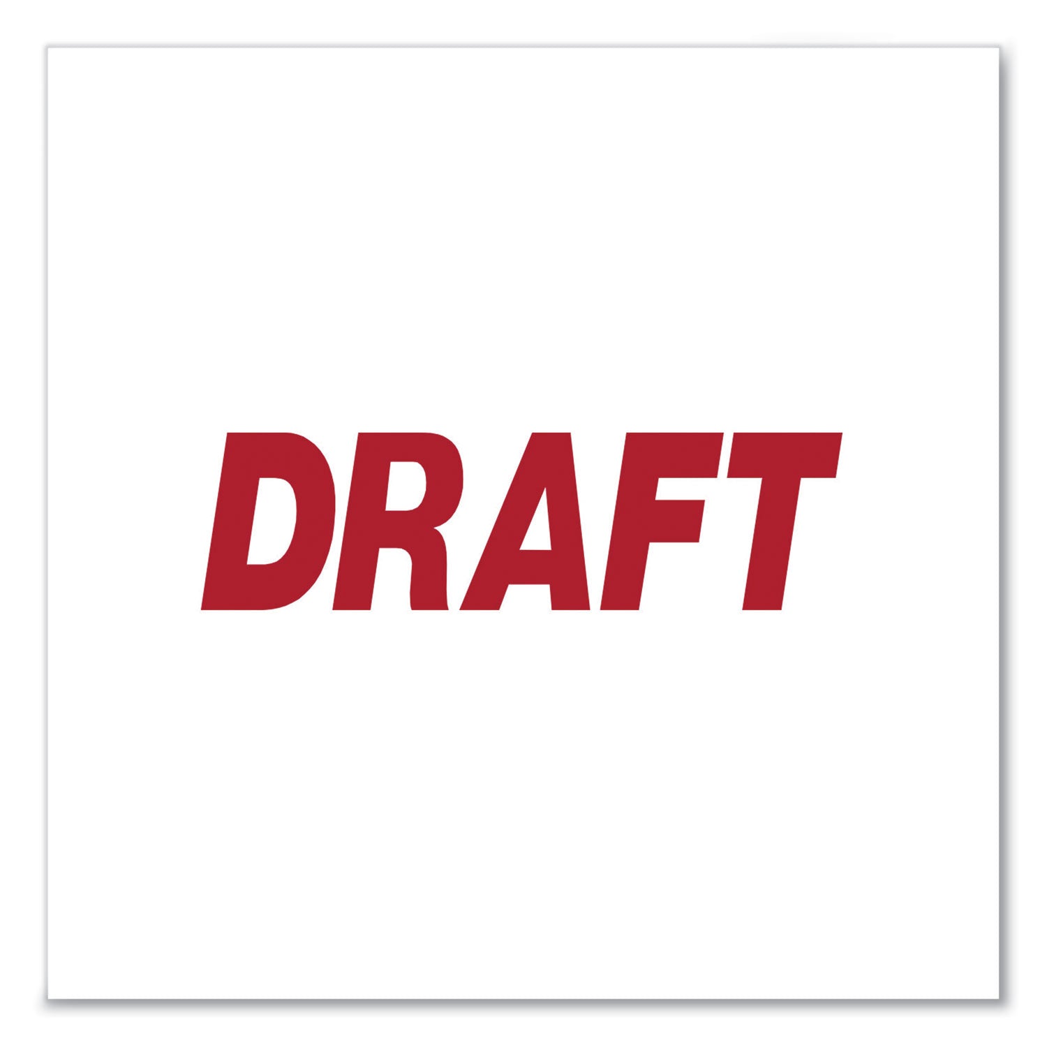 Universal® Message Stamp, Draft, Pre-Inked One-Color, Red