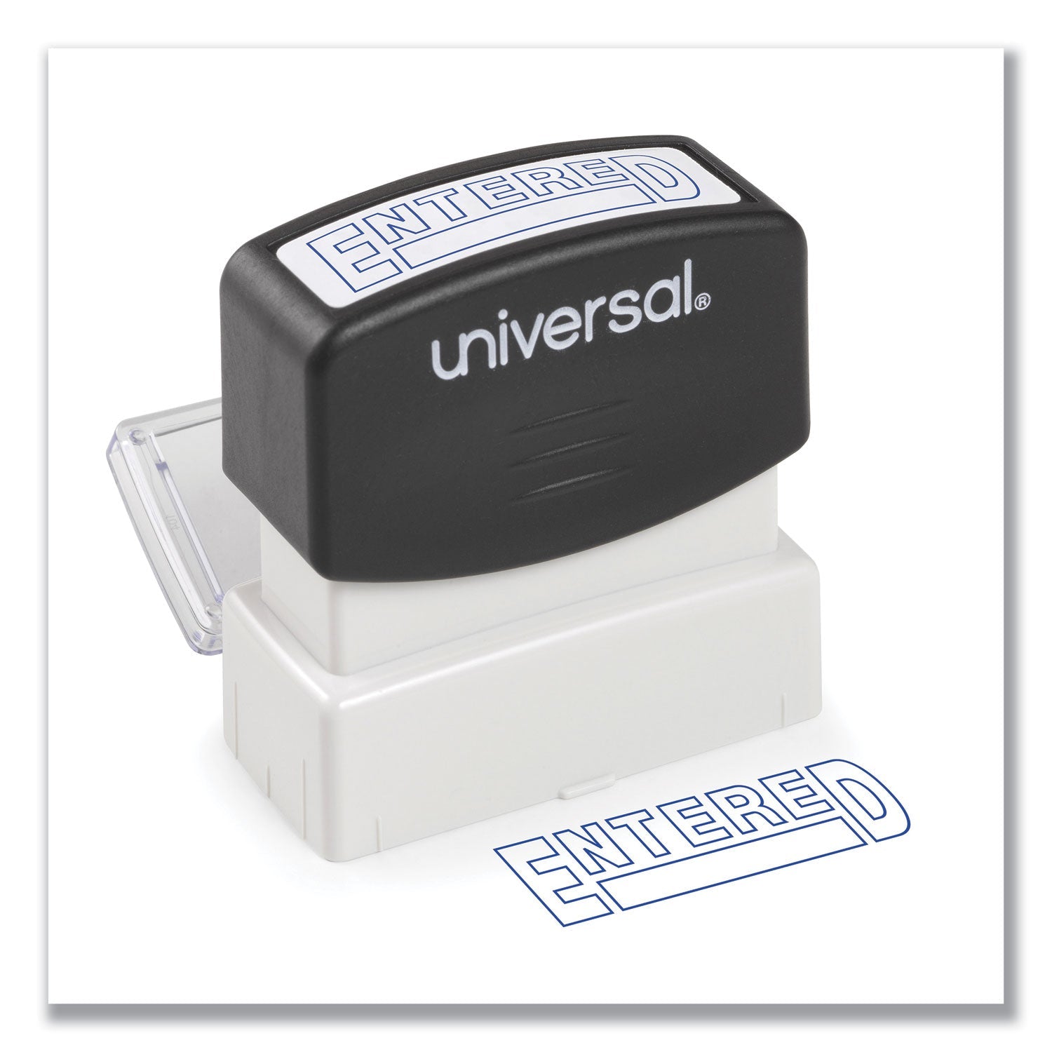Message Stamp | Entered, Pre-Inked Blue