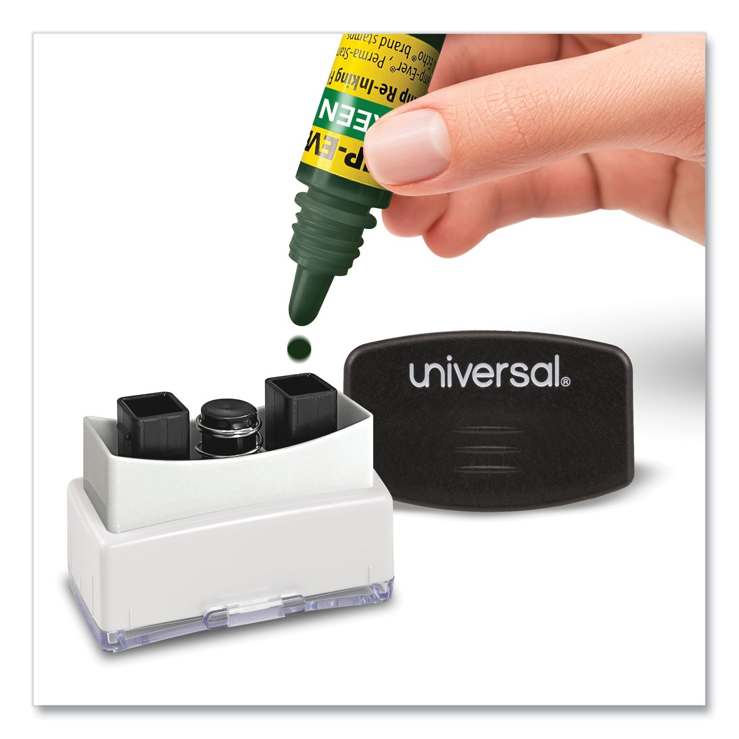 Trodat® Refill Ink For Clik! And Universal Stamps, 7 Ml Bottle, Green