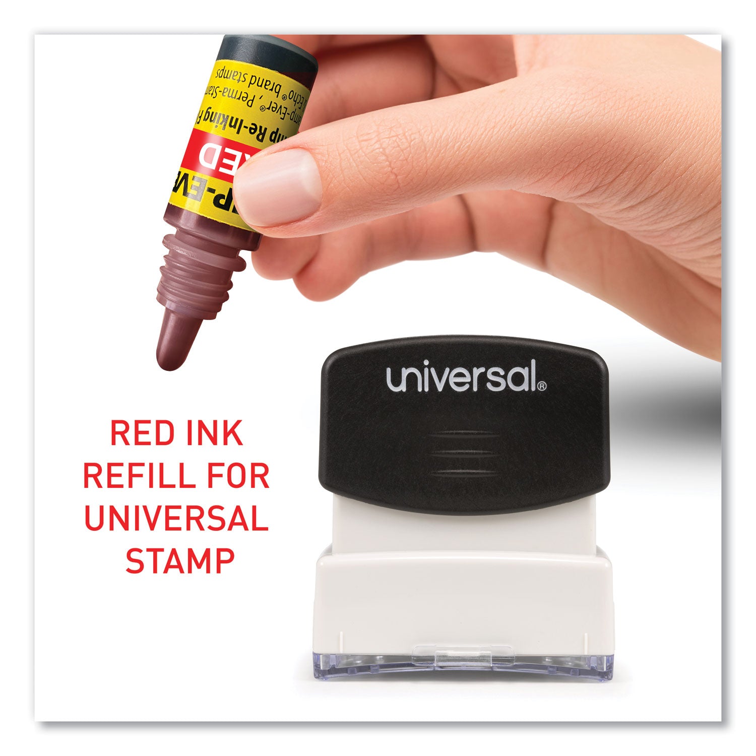 Trodat® Refill Ink For Clik! And Universal Stamps, 7 Ml Bottle, Red