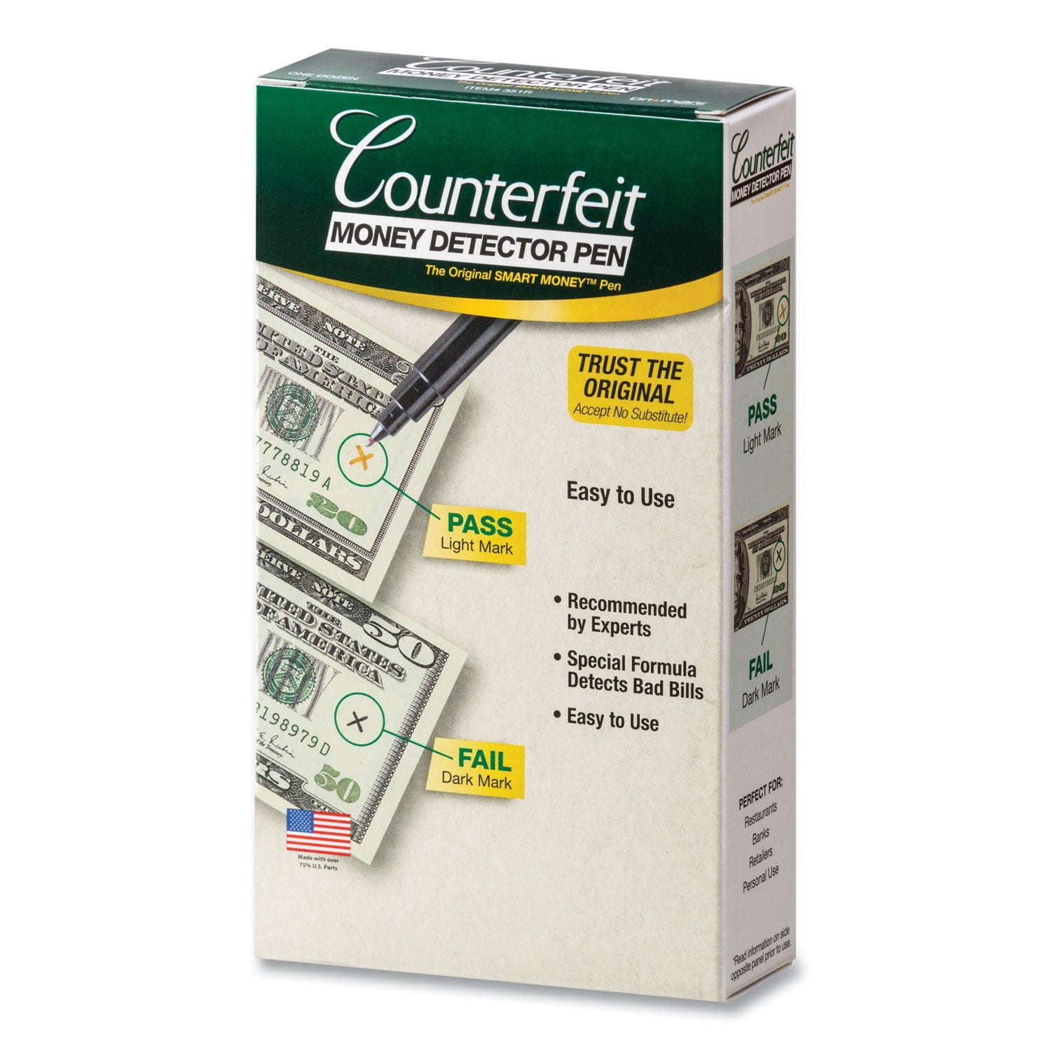 Smart Money Counterfeit Bill Detector Pen | 12/Pk