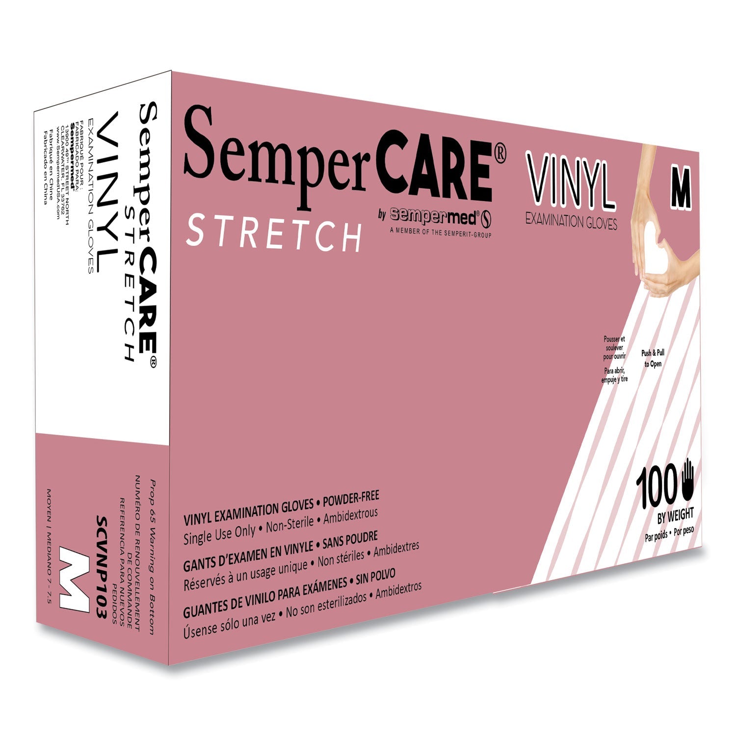 Stretch Vinyl Exam gloves | SemperCare® Medium