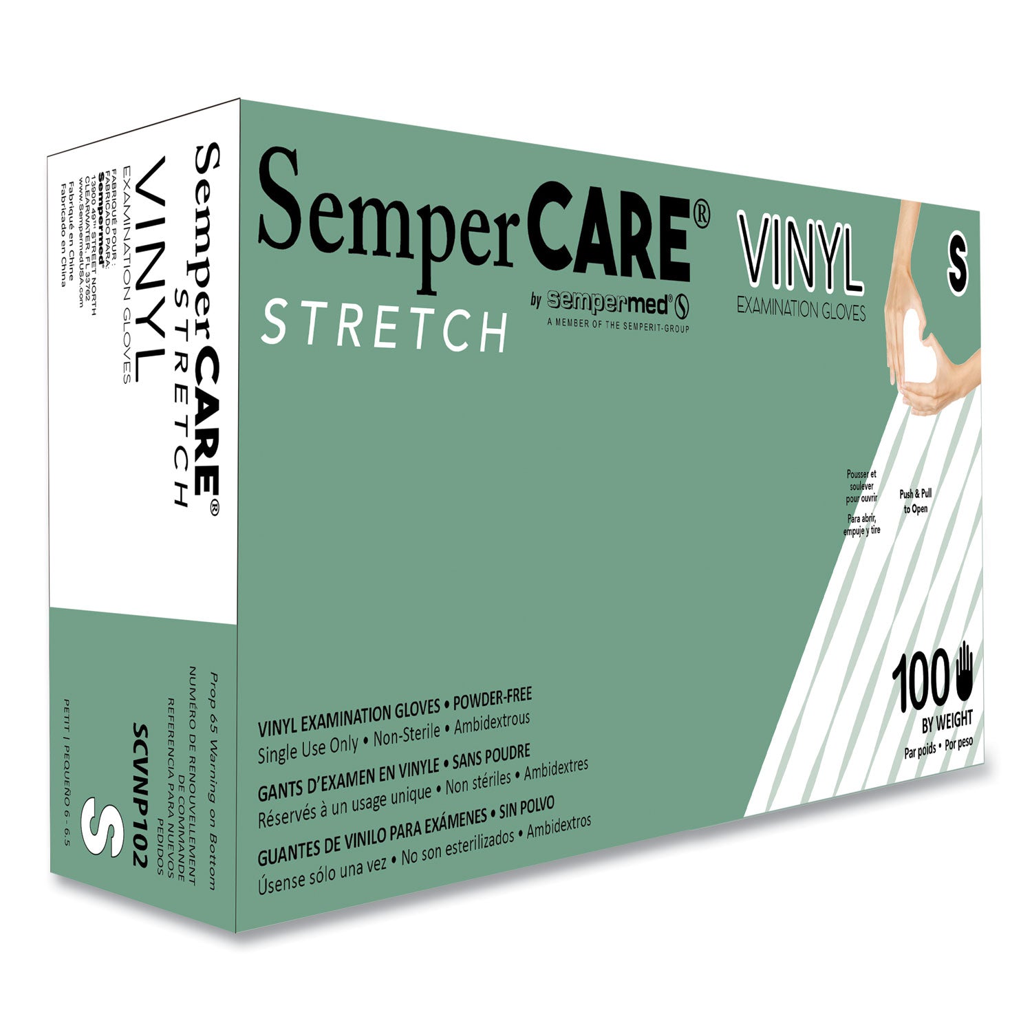 Stretch Vinyl Exam Gloves | SemperCare® 1000-Count