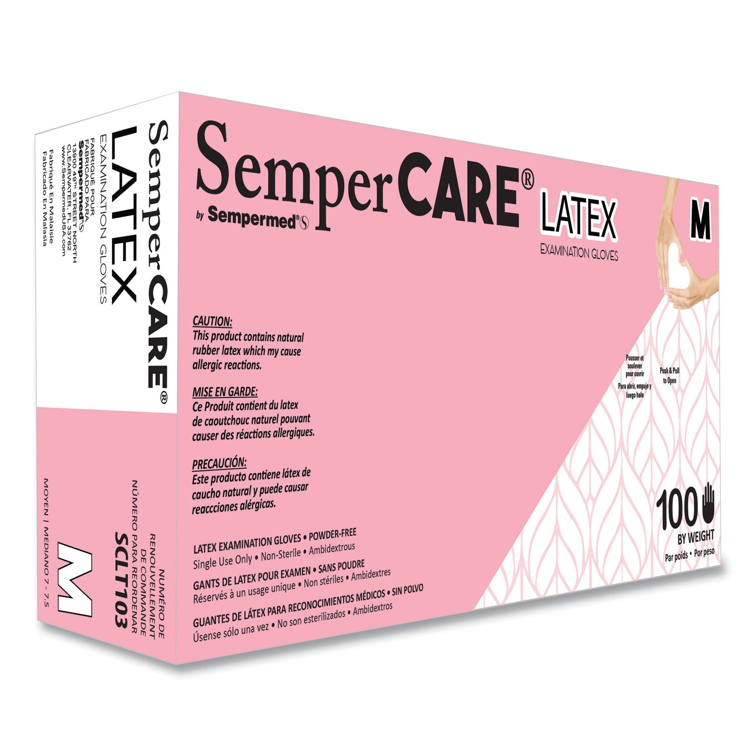 Latex Examination Gloves | SemperCare® Med 1000-Ct