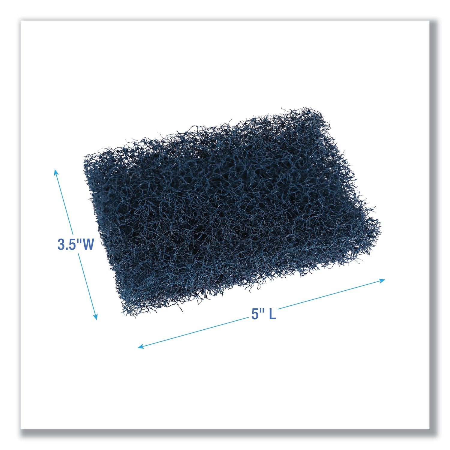 Boardwalk® Extra Heavy-Duty Scouring Pad, 3.5 x 5, Dark Blue, 20/Carton