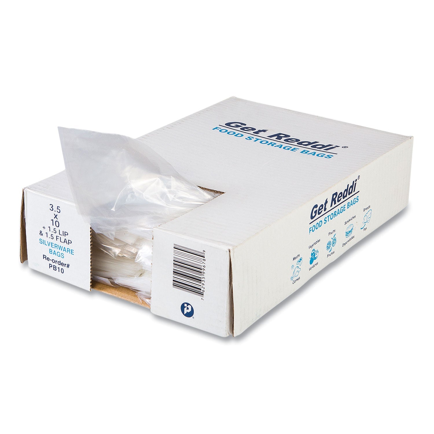 Inteplast Group Silverware Bags, 3.5" x 1.5" x 10", Clear, 2,000/Carton