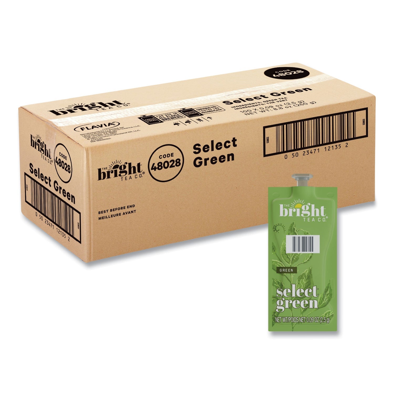 FLAVIA® The Bright Tea Co. Select Green Tea Freshpack, 100/Carton