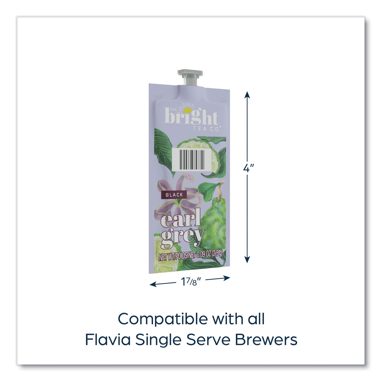 FLAVIA® The Bright Tea Co. Earl Grey Black Tea Freshpack, 100/Carton