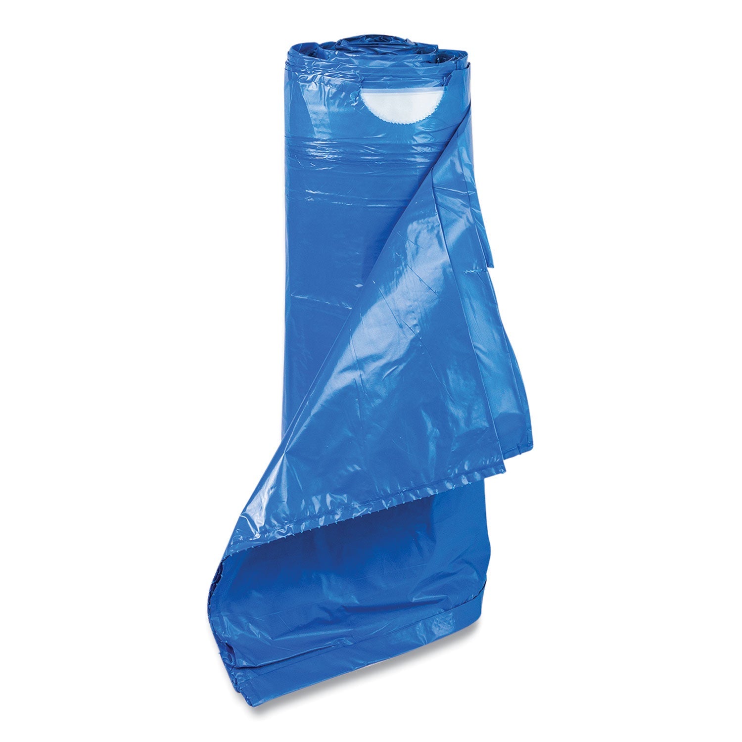 Inteplast Group Draw-Tuff Institutional Draw-Tape Can Liners, Drawstring, 30 gal, 1 mil, 30.5" x 40", Blue, 25 Bags/Roll, 8 Rolls/Carton