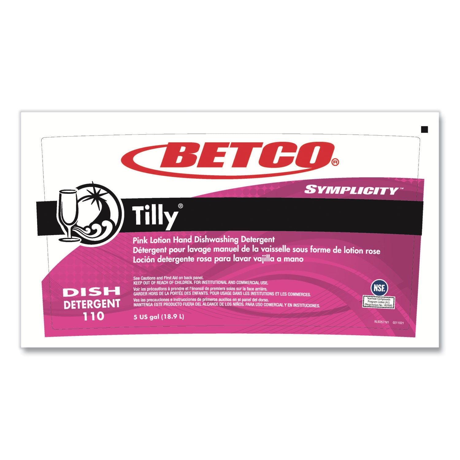 Betco® Symplicity Tilly Hand Dishwashing Detergent, Fresh Bouquet Scent, 5 gal Pail
