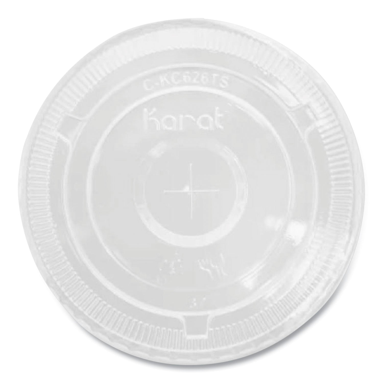 PET Lids | Flat w/ Straw Slot for 12-24 oz Cups