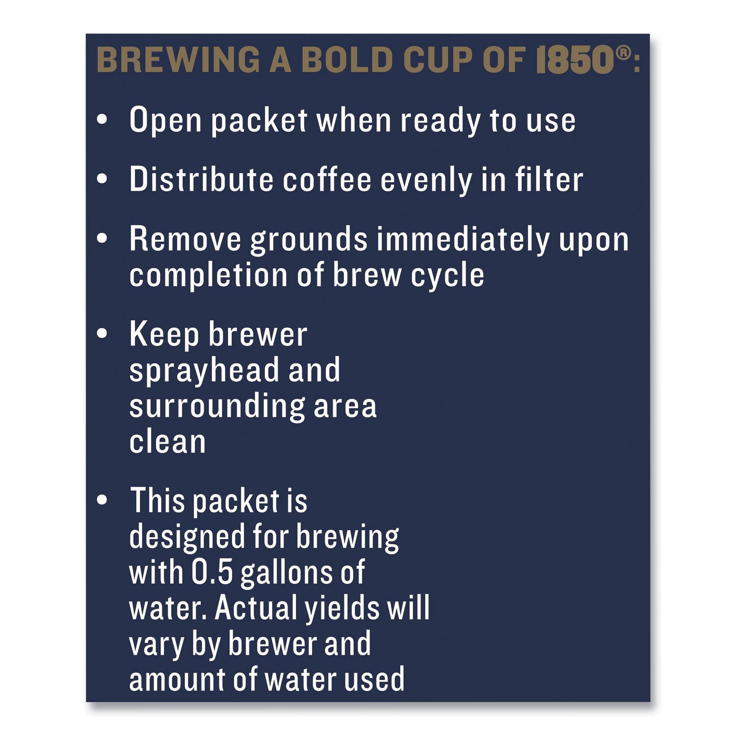 1850 Coffee Fraction Packs, Pioneer Blend Decaf, Medium Roast, 2.5 Oz Pack, 24 Packs/carton