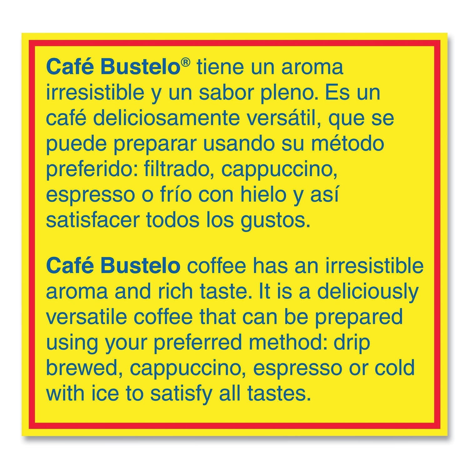 Café Bustelo Coffee, Espresso, 10 Oz Brick Pack