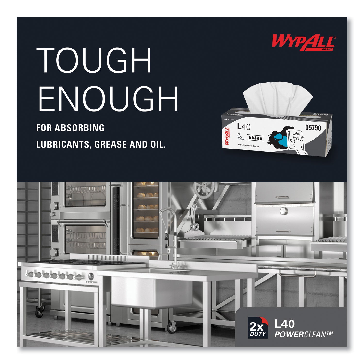 WypAll® L40 Towels, POP-UP Box, 16.4 x 9.8, White, 100/Box, 9 Boxes/Carton