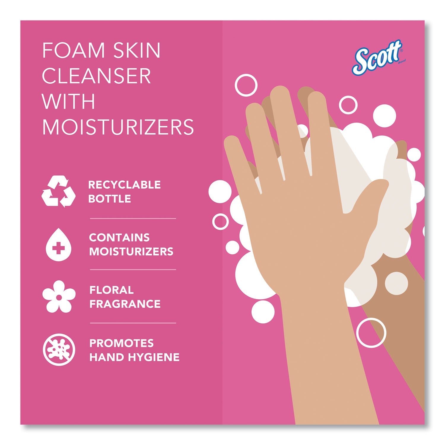 Scott® Pro Foam Skin Cleanser with Moisturizers Refill, Citrus Floral Scent, 1.2 L, 2/Carton