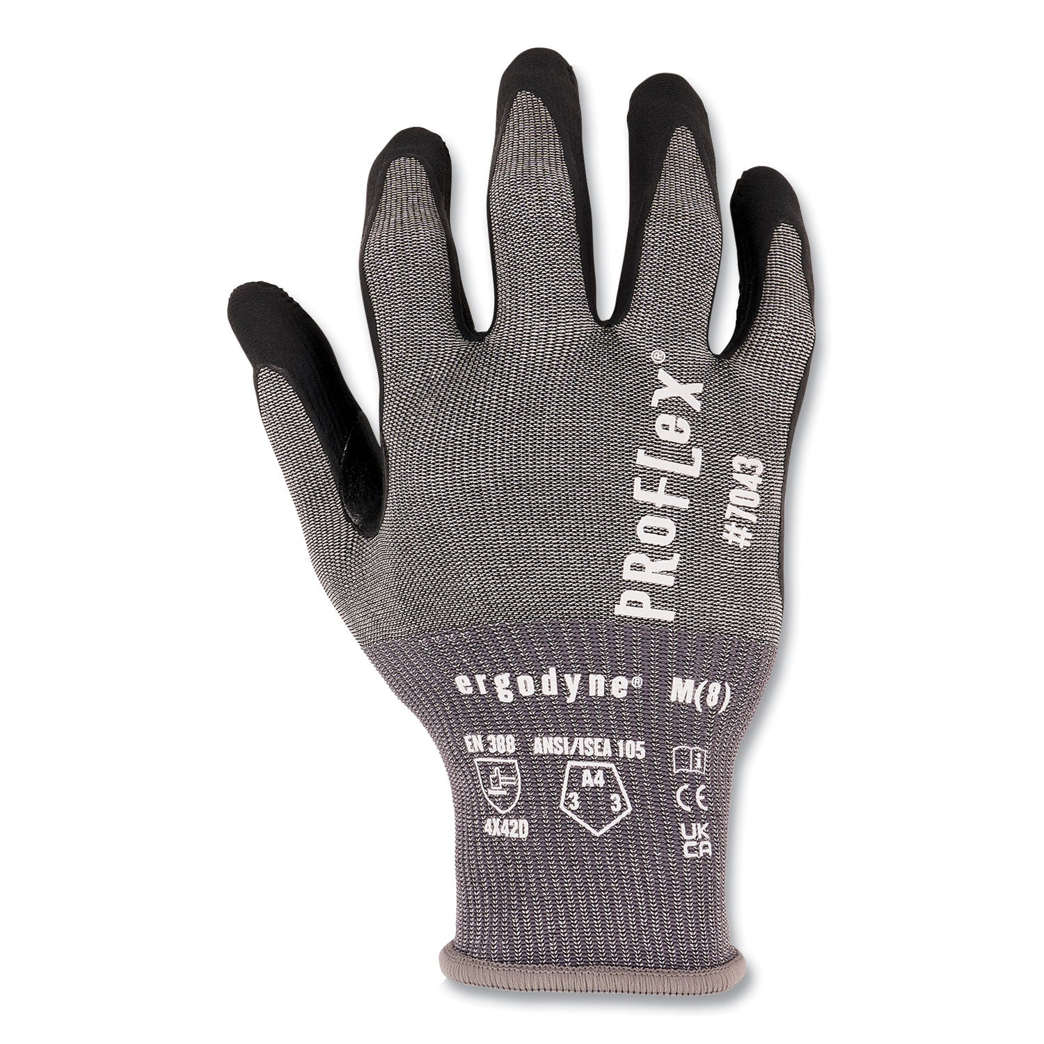 ergodyne® ProFlex 7043 ANSI A4 Nitrile Coated CR Gloves, Gray, X-Large, 1 Pair - Bloom Skins