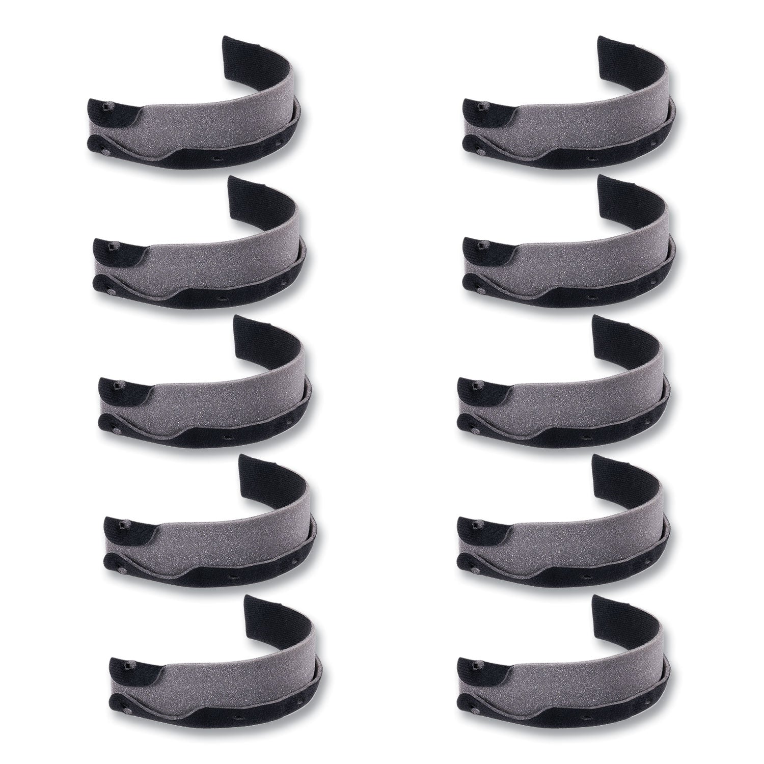 ergodyne® Skullerz 8990 Lightweight Hard Hat Sweatband Replacement, Polyester, Black, 10/Pack