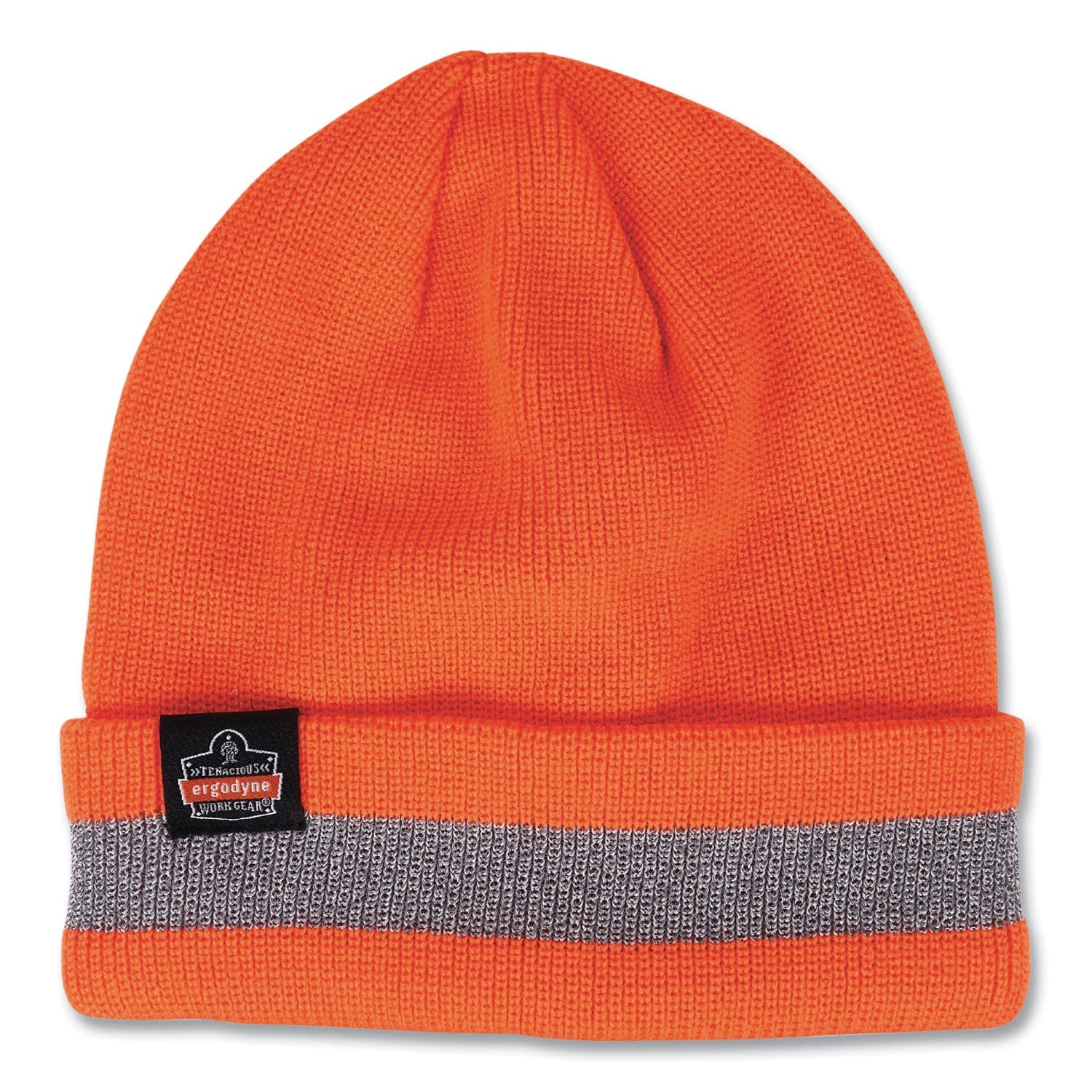 ergodyne® N-Ferno 6803 Reflective Rib Knit Winter Hat, One Size Fits Most, Orange