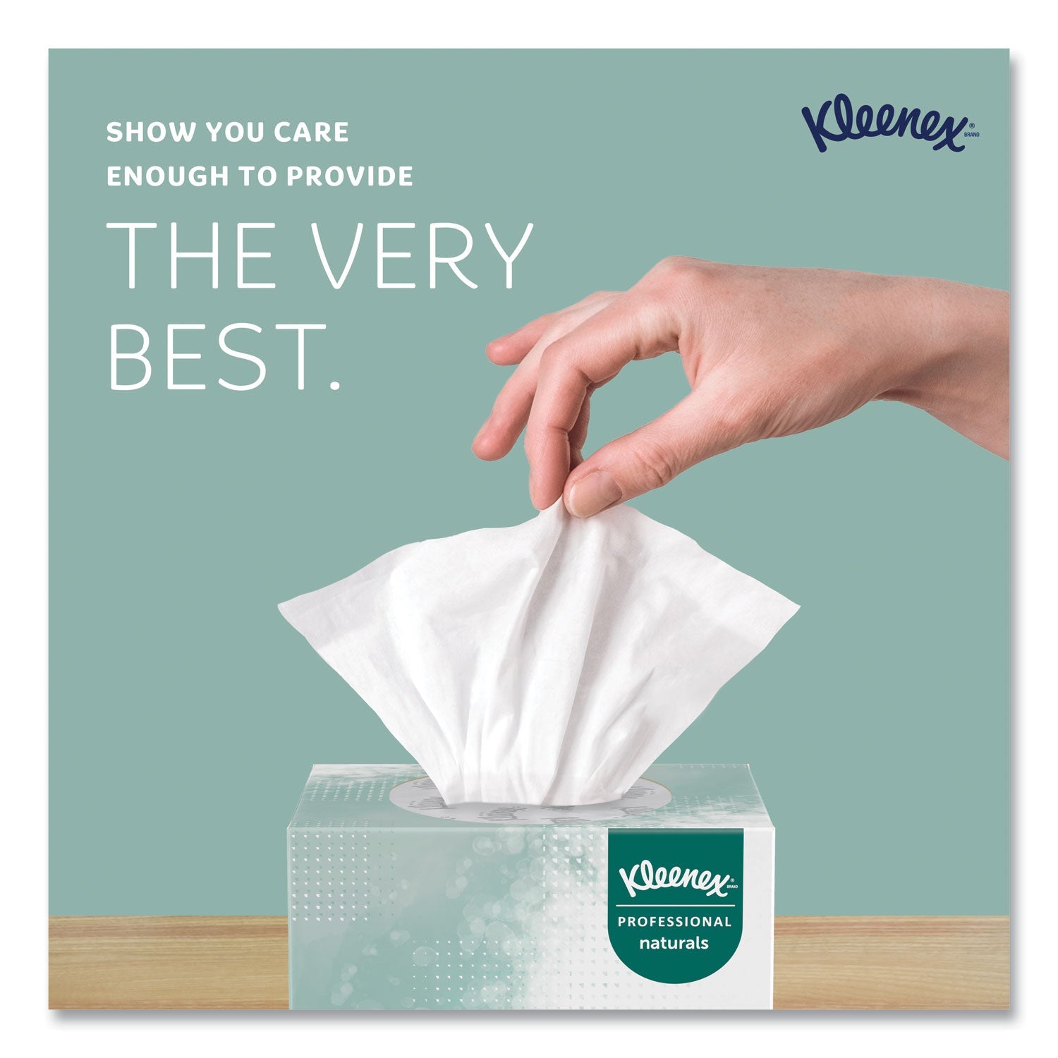 Kleenex® Naturals Facial Tissue, 2-Ply, White, 90  Sheets/Box