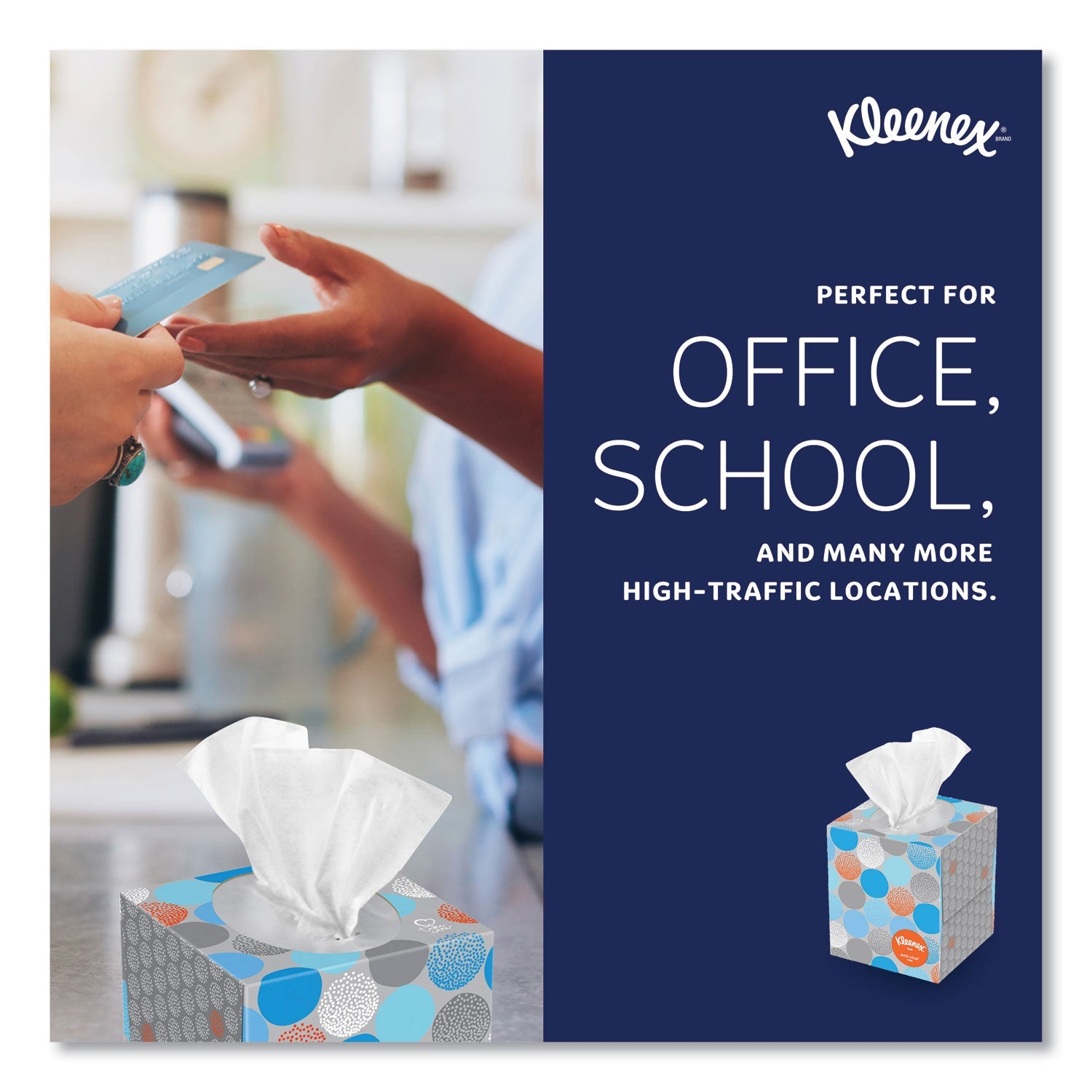 Kleenex® Boutique Anti-Viral Facial Tissue, 3-Ply, White, Pop-Up Box, 60 Sheets/box, 3 Boxes/pack, 4 Packs/carton