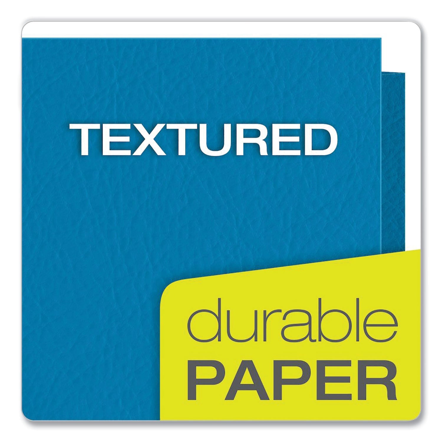 Oxford™ Twin-Pocket Folder, Embossed Leather Grain Paper, 0.5" Capacity, 11 X 8.5, Light Blue, 25/box