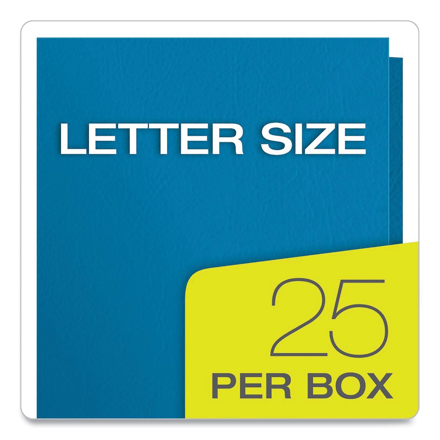 Oxford™ Twin-Pocket Folder, Embossed Leather Grain Paper, 0.5" Capacity, 11 X 8.5, Light Blue, 25/box