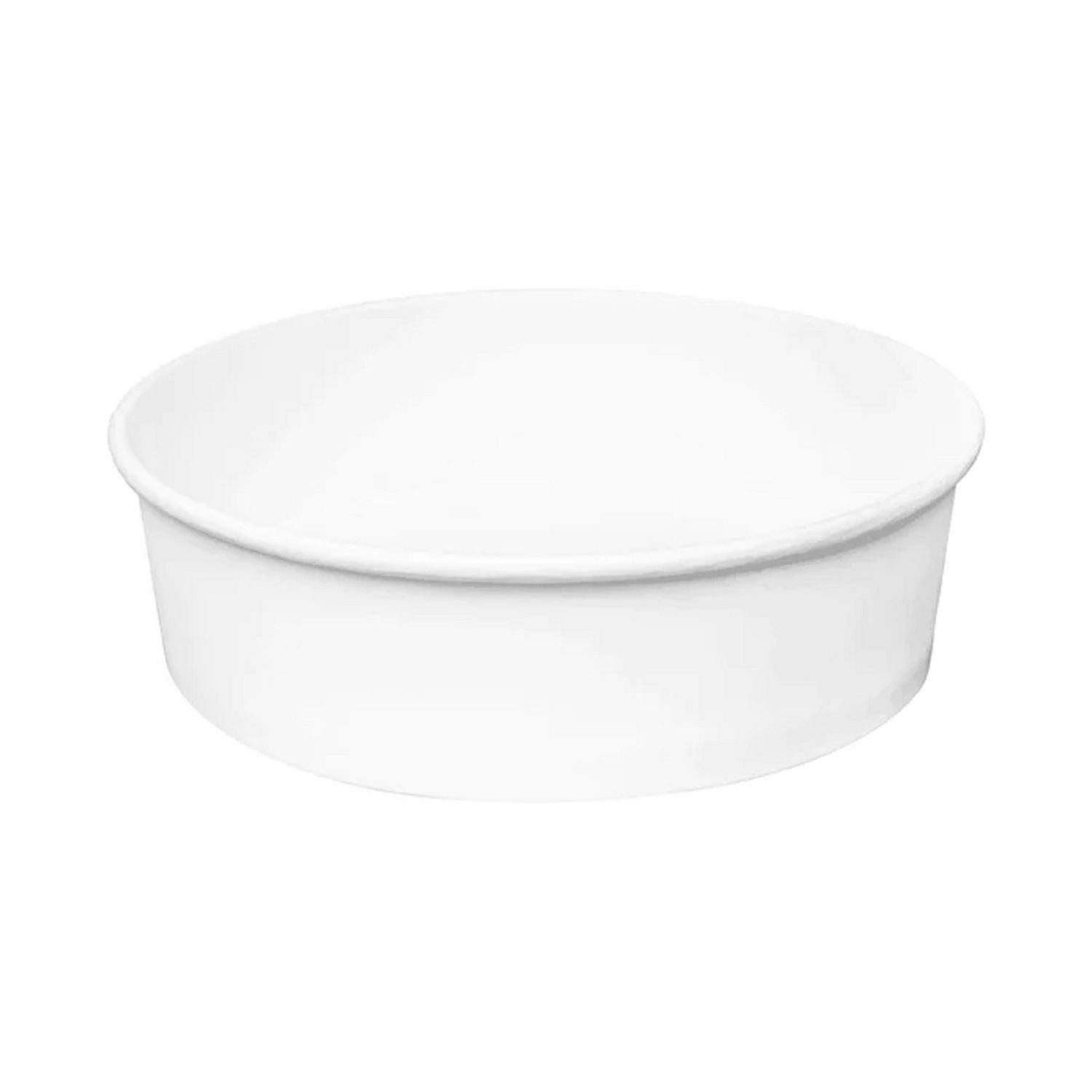 Karat® Food Bucket, 48 oz, 7.99" Diameter x 2.4" h, White, Paper, 270/Carton