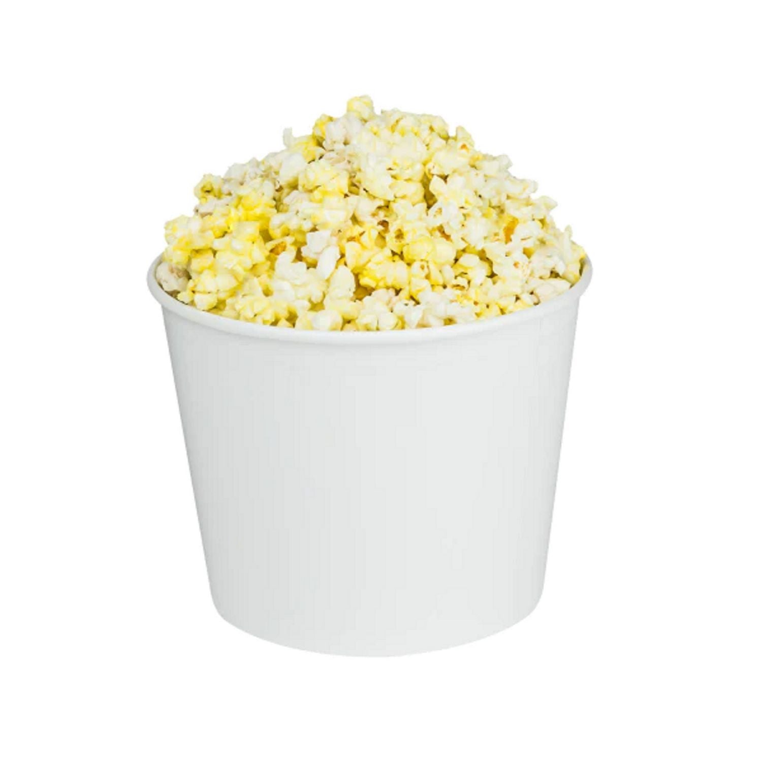 Karat® Food Bucket, 85 oz, 7.36" Diameter x 6" h, White, Paper, 180/Carton - Bloom Skins