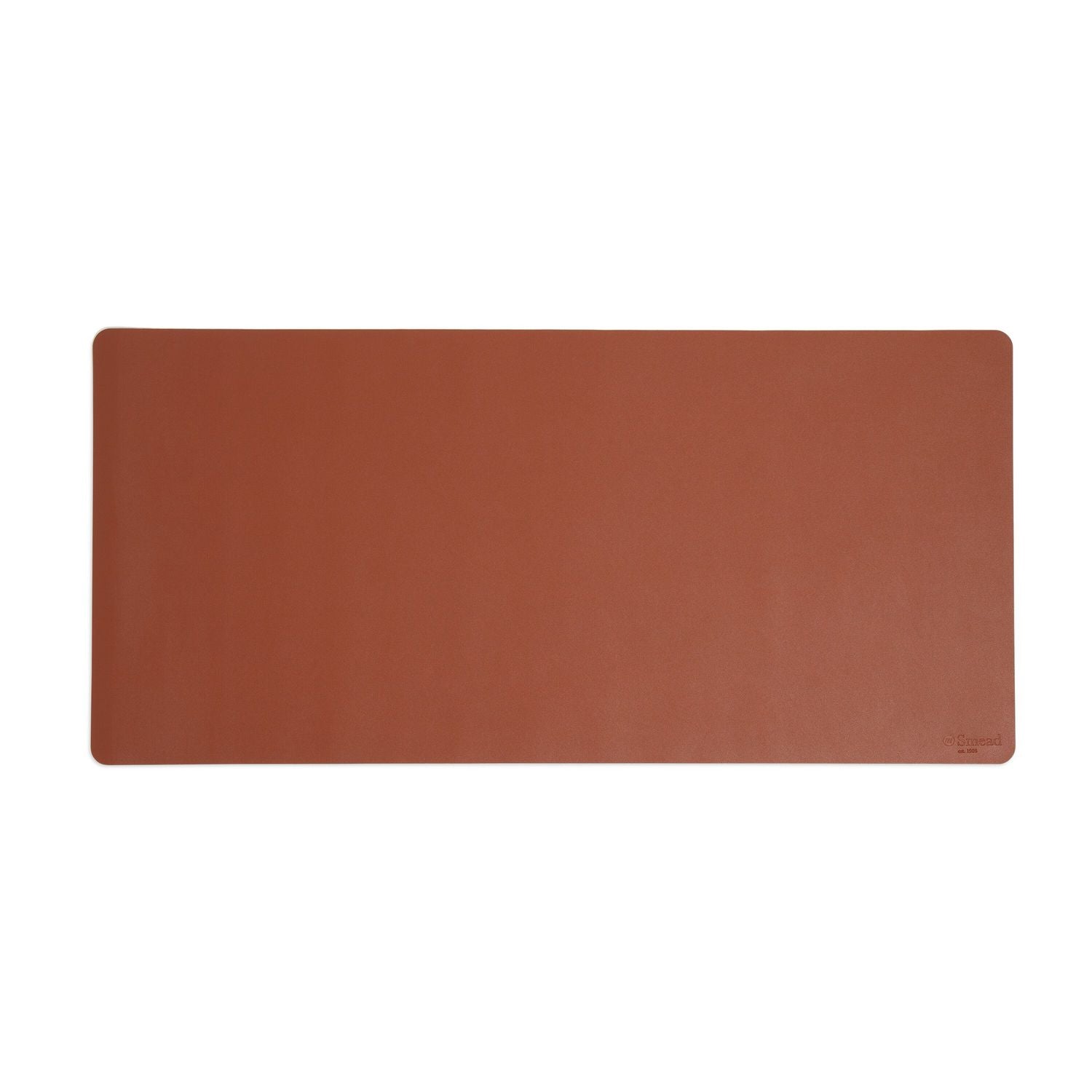 Smead Vegan Leather Desk Pads, 36" x 17", Brown