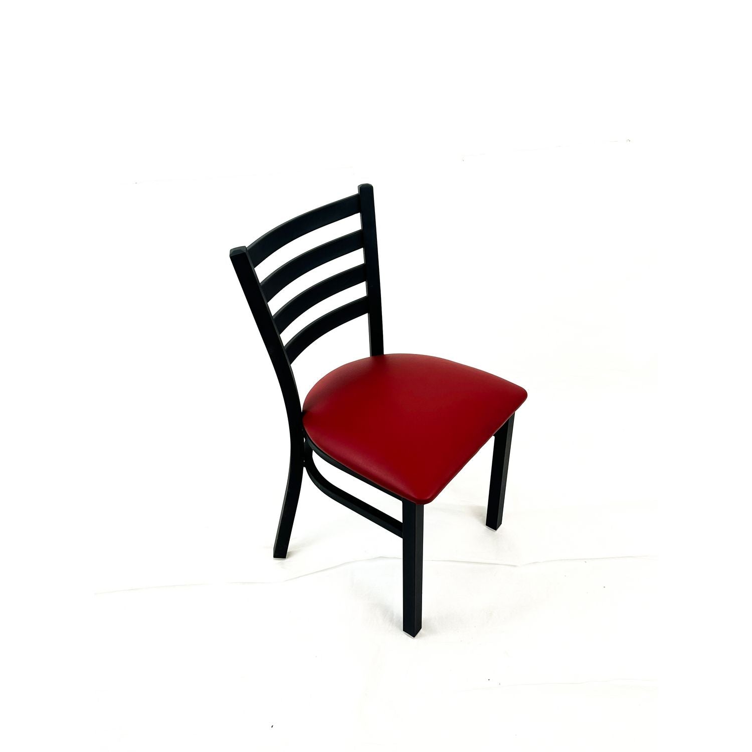 JMC Furniture White Horse Series Side Chairs, Supports Up to 300 lb, 18" Seat Height, Burgundy Seat, Black Back, Black Base - Bloom Skins