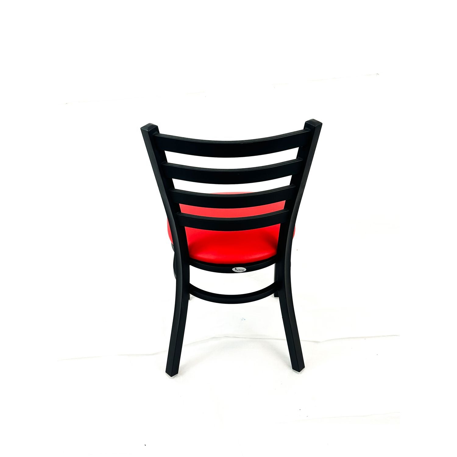 JMC Furniture White Horse Series Side Chairs, Supports Up to 300 lb, 18" Seat Height, Red Seat, Black Back, Black Base - Bloom Skins