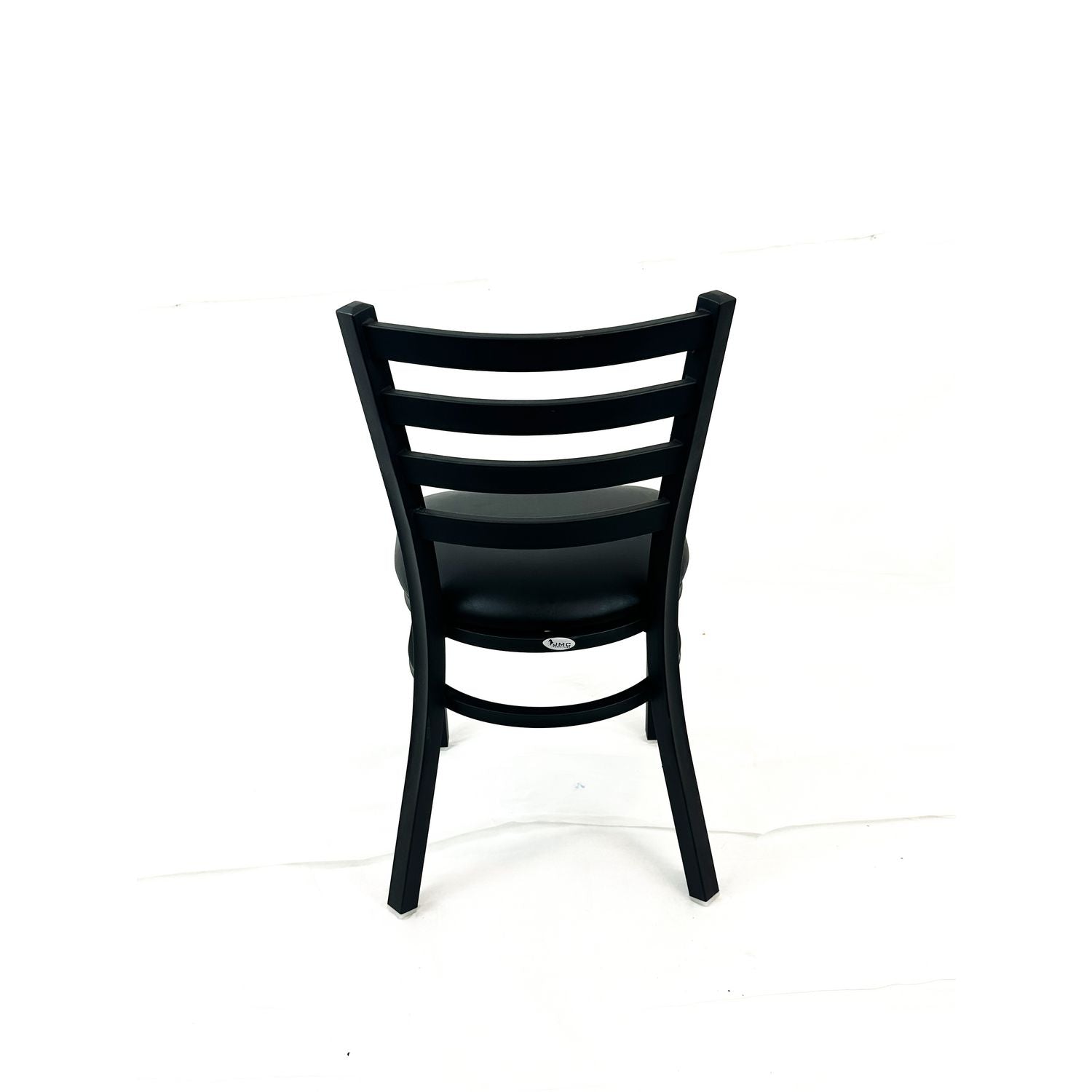 JMC Furniture White Horse Series Side Chairs, Supports Up to 300 lb, 18" Seat Height, Black Seat, Black Back, Black Base - Bloom Skins