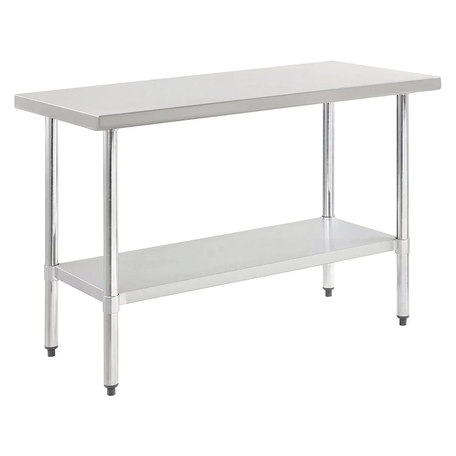 Global Industrial® Work Table with Undershelf, Rectangular, 72 x 30 x 35, Silver Top, Silver Base/Legs - Bloom Skins