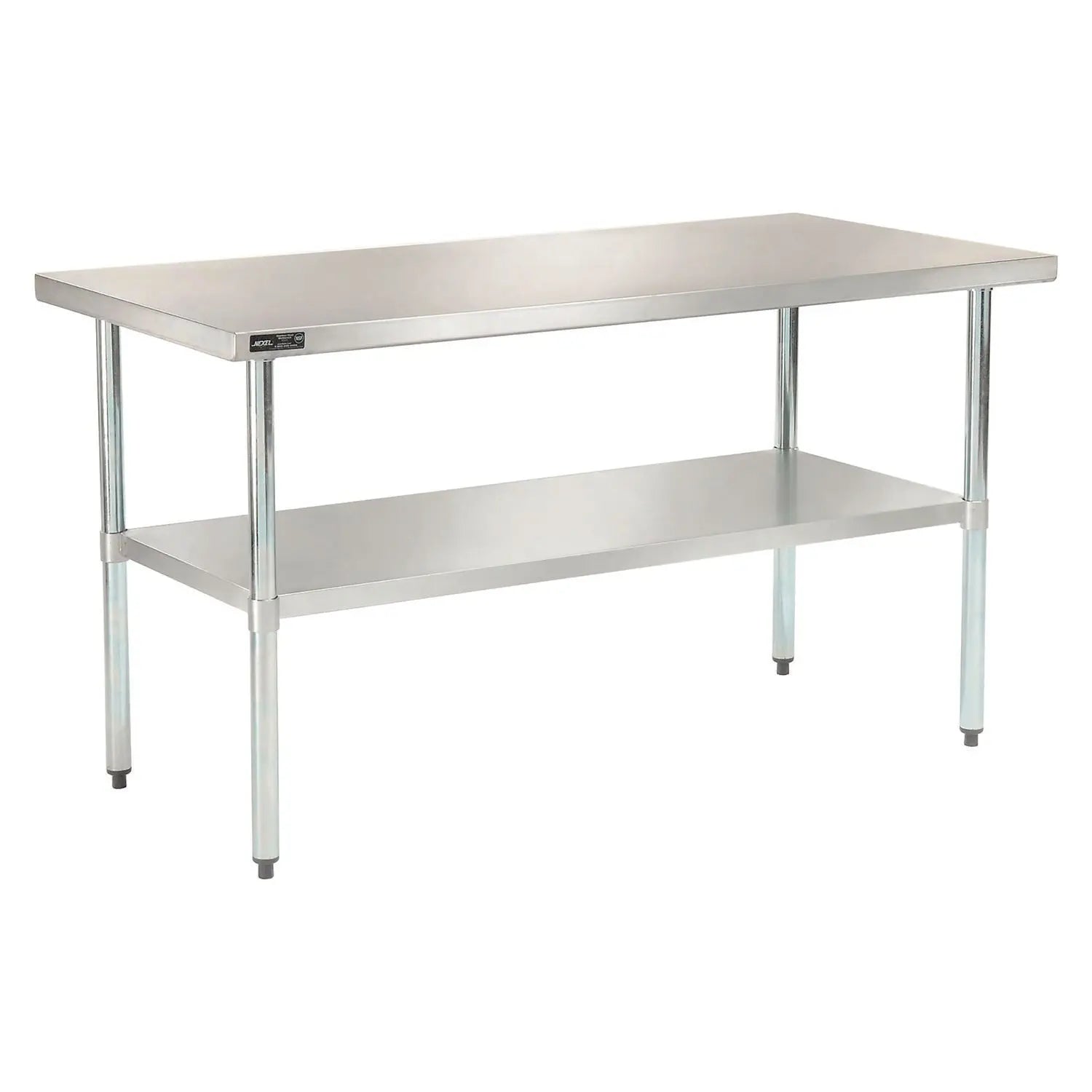 Global Industrial® Work Table with Undershelf, Rectangular, 48 x 30 x 35, Silver Top, Silver Base/Legs