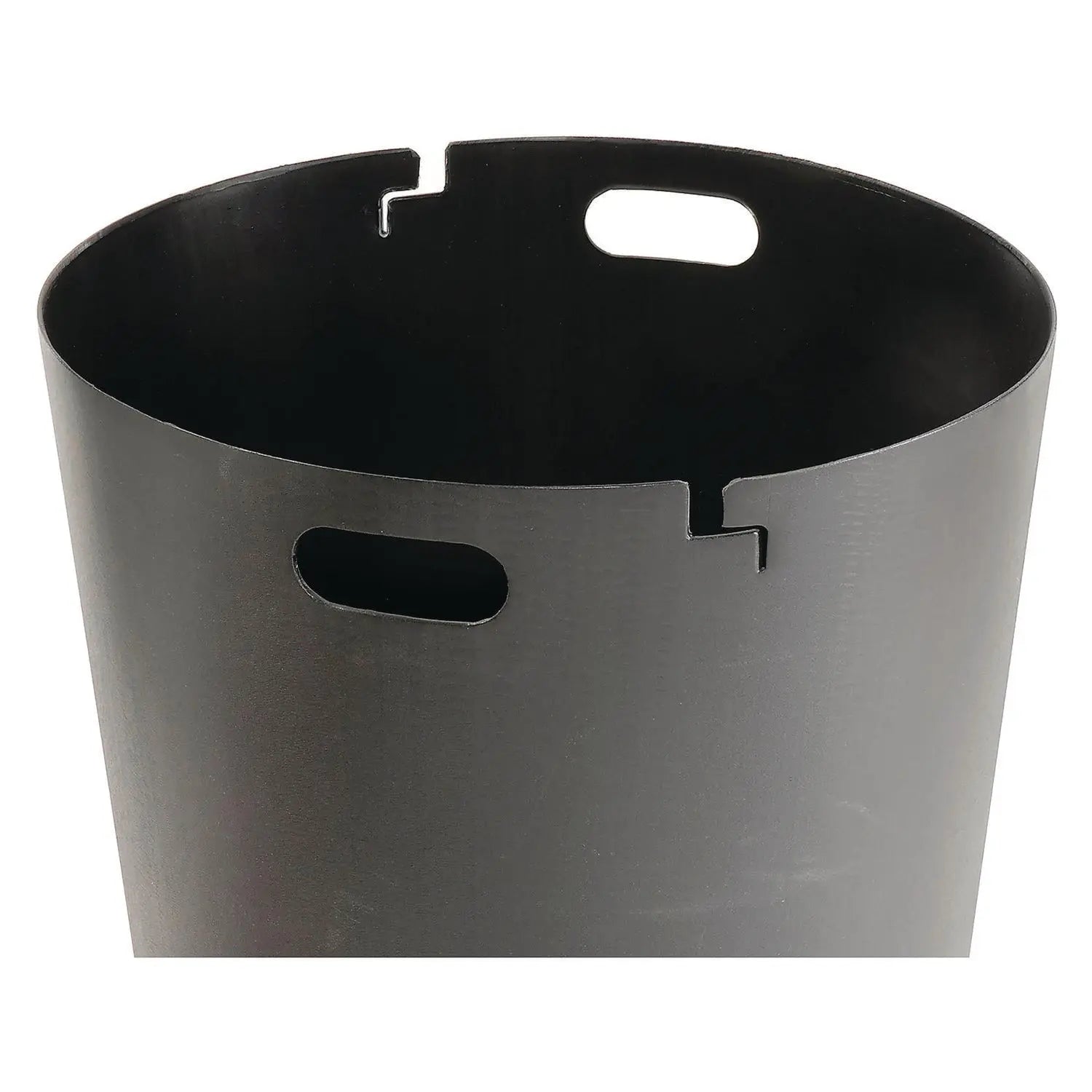 Global Industrial® Outdoor Slatted Steel Trash Can, 36 gal, Black