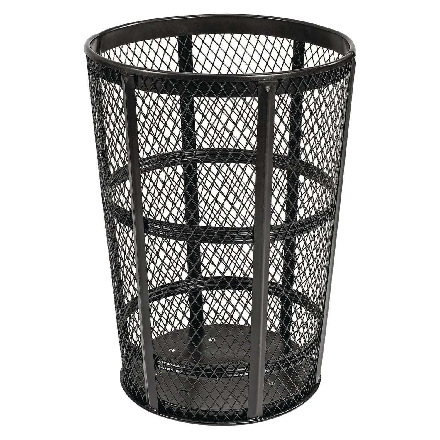 Global Industrial® Steel Mesh Corrosion Resistant Trash Can, 48 gal, Black