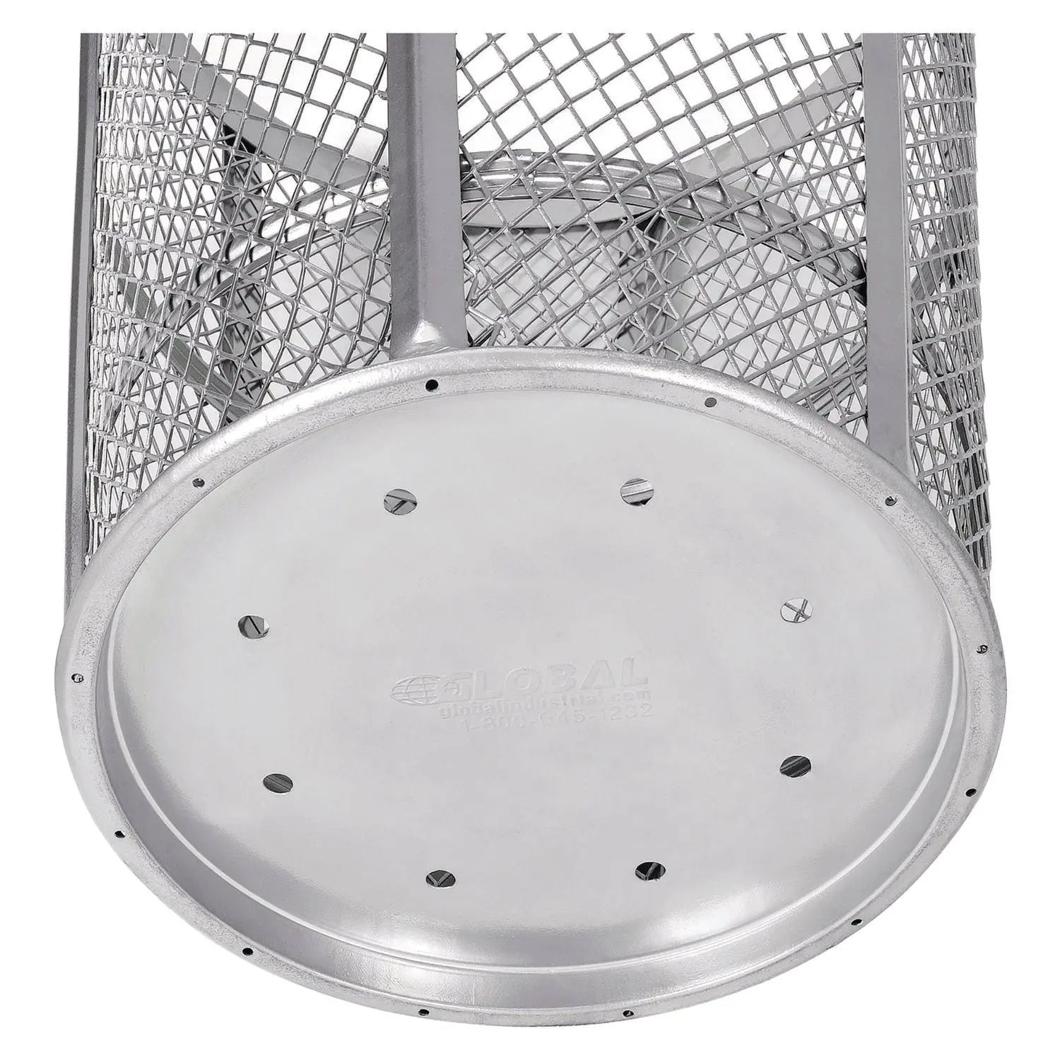 Global Industrial® Steel Mesh Corrosion Resistant Trash Can, 48 gal, Silver